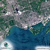 Toronto, Canada Satellite Map Print | Aerial Image Poster