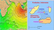 Krakatoa Volcano Map