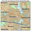 Aerial Photography Map of Arlington, MA Massachusetts