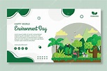Plantilla de banner del día del medio ambiente | Vector Premium