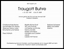 Traueranzeigen von Traugott Buhre | trauer.merkur.de