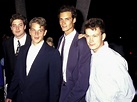 At the movie premiere of "School Ties", 1992. L to R: Brendan Fraser ...