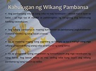 Wikang Pambansa Ng Pilipinas