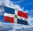 The Dominican Republic’s flag contains three colours, white, red and ...