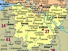 Carte des principales communes de l'Eure