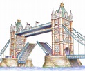 Illustrated Tower Bridge of London Art Print | Etsy | London art print ...