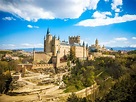The Segovia castle in Segovia Spain. The Alcazar de Segovia -literally ...