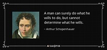 Arthur Schopenhauer quote: A man can surely do what he wills to do...