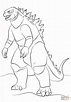 Godzilla monster coloring page | Free Printable Coloring Pages