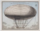 Airship design by Jean-Baptiste Meusnier, with a varnished silk ...