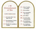 i dieci comandamenti | Dieci comandamenti, 10 comandamenti per bambini ...