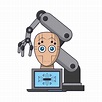 concepto de iconos de inteligencia artificial cartoon 1968745 Vector en ...