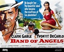 BAND OF ANGELS, l-r: Clark Gable, Yvonne DeCarlo on UK poster art, 1957 ...