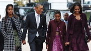 Obama family attends church service