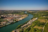 Aerial View on the City of Montereau Fault Yonne Stock Photo - Image of ...