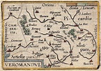 Carte XVIIe Saint Quentin Aisne Vermandois Picardie Abraham Ortelius ...