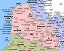 Carte des principales communes du Pas-de-Calais