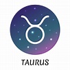 Zodiac sign Taurus isolated. Vector icon. Zodiac symbol with starry ...