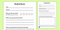 Printable Book Review Template / Writing Frame - Twinkl