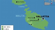 Mapa Fisico de Malta