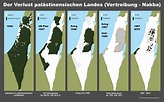 Karten zum Nahostkonflikt Palästina - Israel