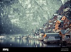 Bad Goisern Am Hallstattersee By Lake Against Mountain Stock Photo - Alamy