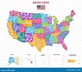 United States Congressional Districts Vector High Detailed Map Stock ...