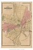 New Haven City, Connecticut 1868 Old Town Map Reprint - New Haven Co ...