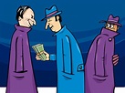 Ilustración de dibujos animados de crimen o corrupción | Vector Premium