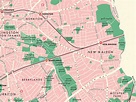 Kingston upon Thames (London borough) retro map giclee print – Mike ...