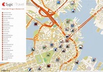 Karte von Boston touristisch: Sehenswürdigkeiten und Denkmäler von Boston