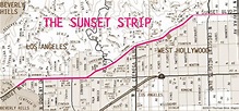 77 Sunset Strip Los Angeles California Map - Map