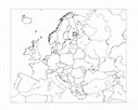 Mapa De Europa En Blanco Y Negro Mudo - Descargar Pdf