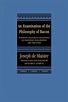 An Examination of the Philosophy of Bacon, Joseph De Maistre ...