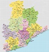 Mapas vectoriales provincia Barcelona,municipios,eps,illustrator