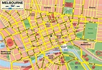 Melbourne city centre map - Melbourne map centre (Australia)