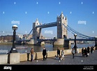 Tower Bridge von South Bank, Southwark, London, England, Vereinigtes ...