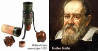1609 Galileo Galilei construye un microscopio compuesto, al que llamó ...