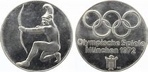 Medaille 1972 München Auf die Olympischen Sommerspiele 1972 in München ...