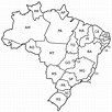 Mapa do Brasil - por estados e regiões, em branco e colorido ...