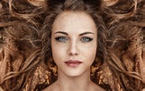 Hintergrundbilder : Gesicht, Frau, Modell-, Porträt, lange Haare ...