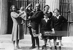 Italian dictator Benito Mussolini with his wife Rachele Guidi and ...