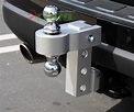 Aluminum 6" Drop Adjustable Tow w/Dual Hitch Ball 2",2-5/16" FitTrailer ...