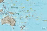 Map of the South pacific with Tahiti | South pacific islands, Pacific ...