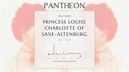 Princess Louise Charlotte of Saxe-Altenburg Biography - German noblewoman and princess | Pantheon
