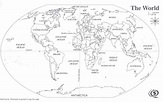 World Map Black And White Printable - Printable Maps