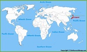 Japan location on the World Map - Ontheworldmap.com