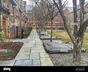 The interior courtyard of Jonathan Edwards College at Yale University ...