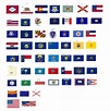 Flags of the states of USA with vector format. Over 50 flags of each of ...