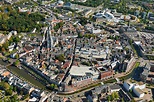 aerial view Historical city center of Breda, North Brabant, the Netherlands